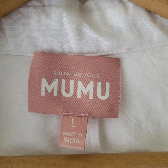 Show Me Your Mumu White Linen Escape Blazer Romper Size Large - Picture 7 of 9